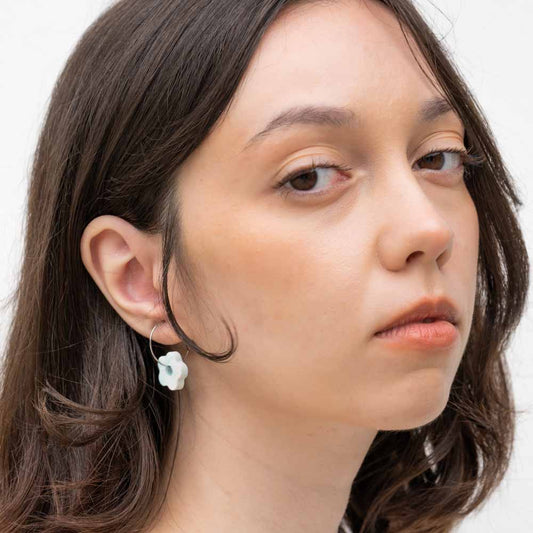 Cercei flori albastre
