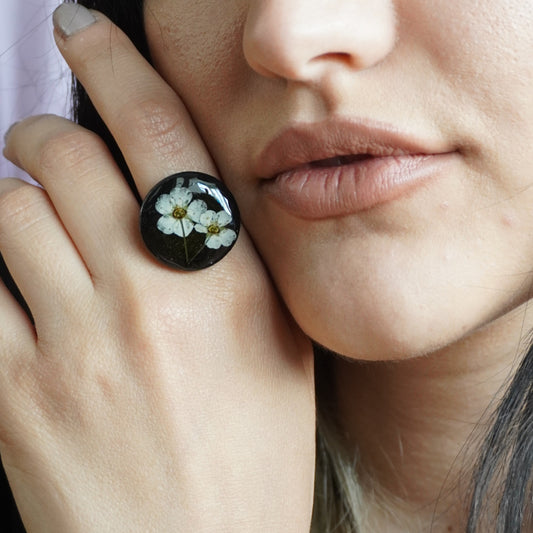 Inel cu floare naturală #7