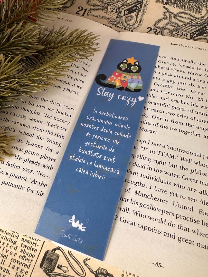 Semn de carte - Stay Cozy - Sunt Artă