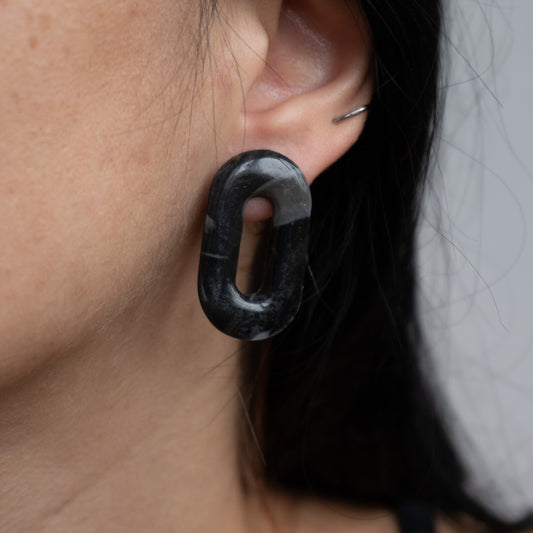 Cercei handmade statement ovali #4