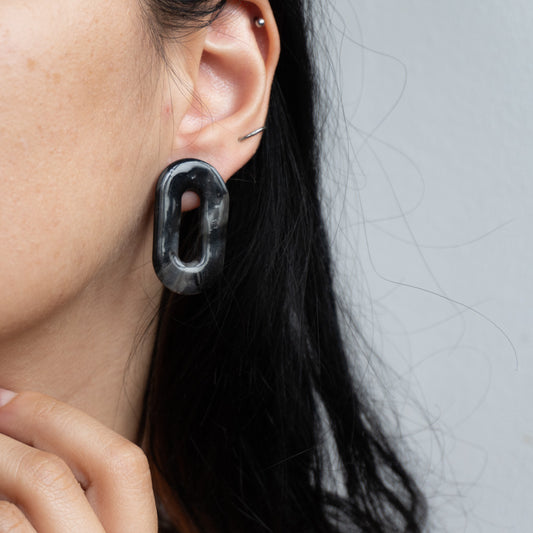 Cercei handmade statement ovali #1