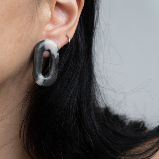 Cercei handmade statement ovali #2