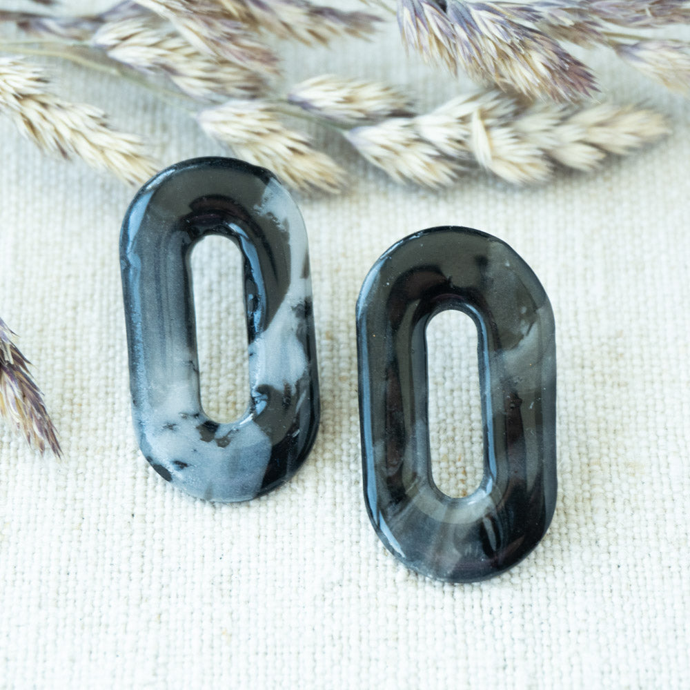 Cercei handmade statement ovali #1