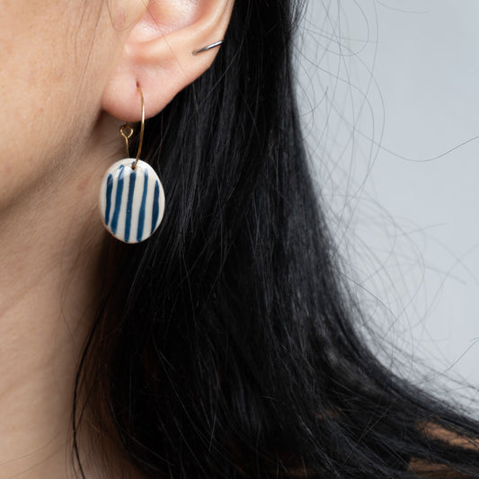 Cercei Handmade Statement Cu Linii