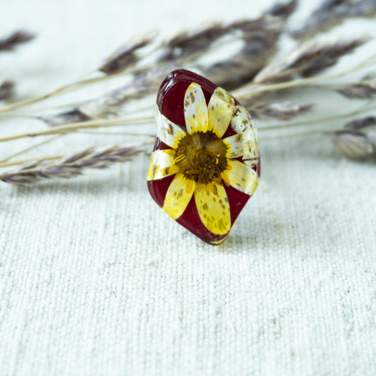 Inel cu floare naturală #1