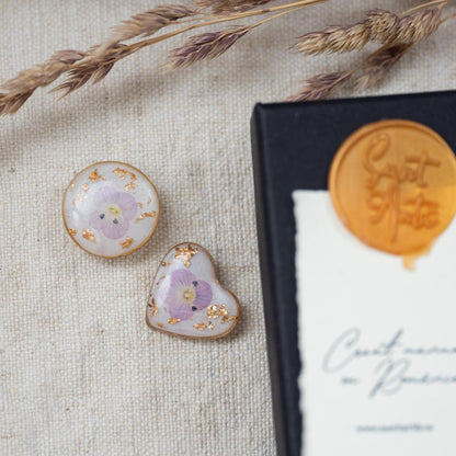 Cercei handmade- Flori naturale de ventrilică