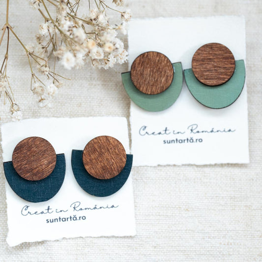 Cercei din lemn - Aztec