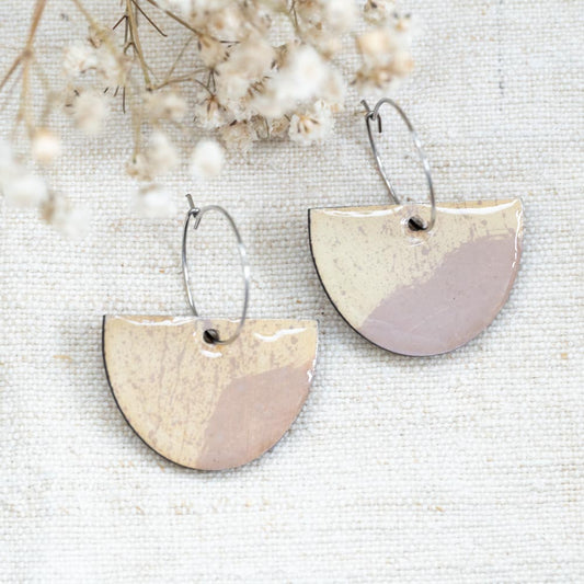 Cercei din lemn - Semicerc no.3