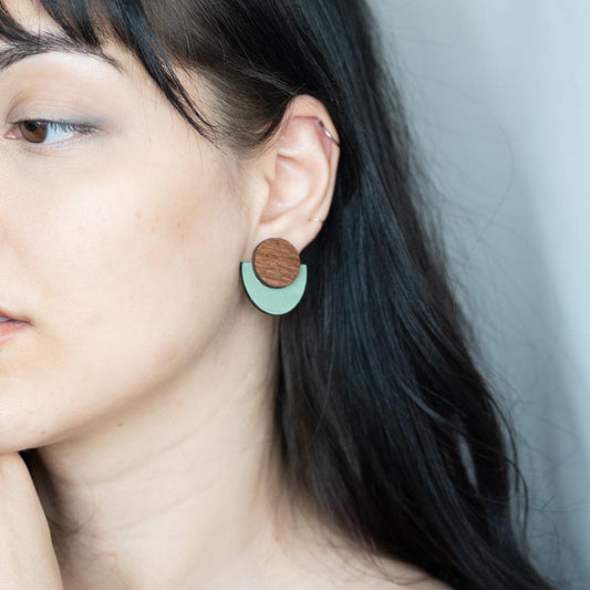 Cercei din lemn - Aztec