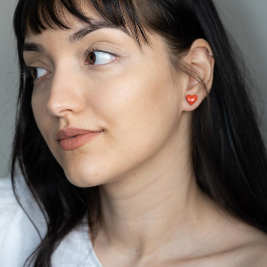 Cercei studs inimioare