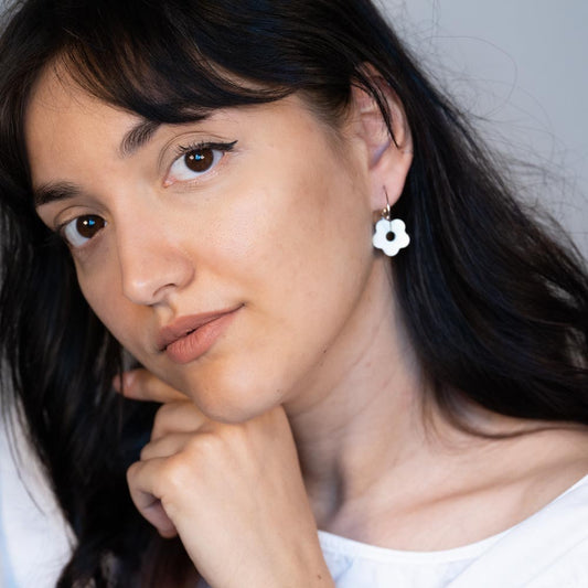 Cercei flori albastre