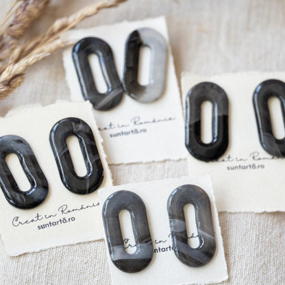 Cercei handmade statement ovali