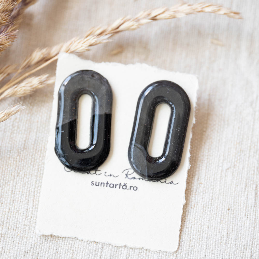 Cercei handmade statement ovali
