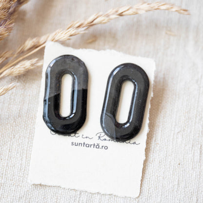 Cercei handmade statement ovali