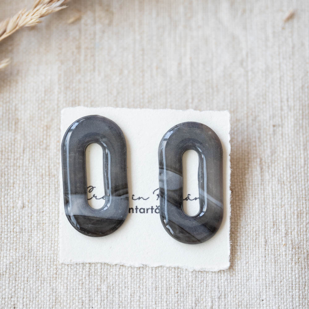 Cercei handmade statement ovali