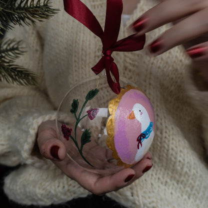 Glob de sticlă pictat manual- Silly Goose