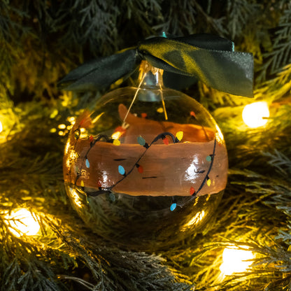 Glob de sticlă pictat manual- Sausage Dog