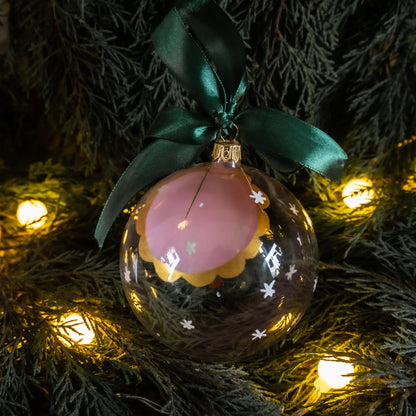 Glob de sticlă pictat manual- Pisică neagră