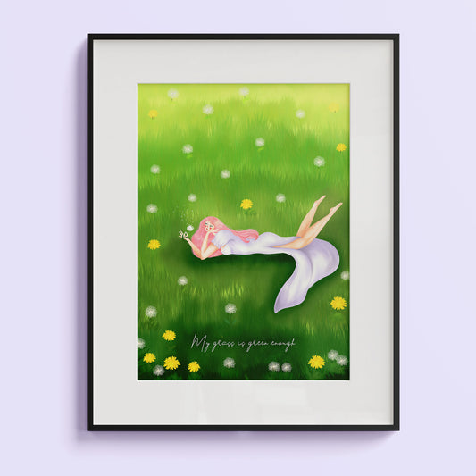 Art Print- My grass is green enough