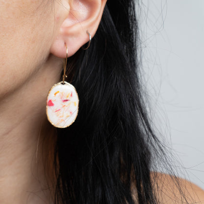 Cercei handmade cu flori confetti #2