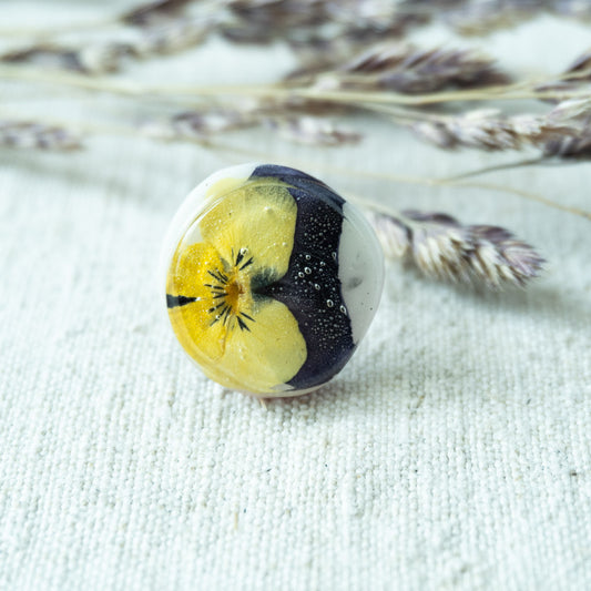 Inel cu floare naturală #5