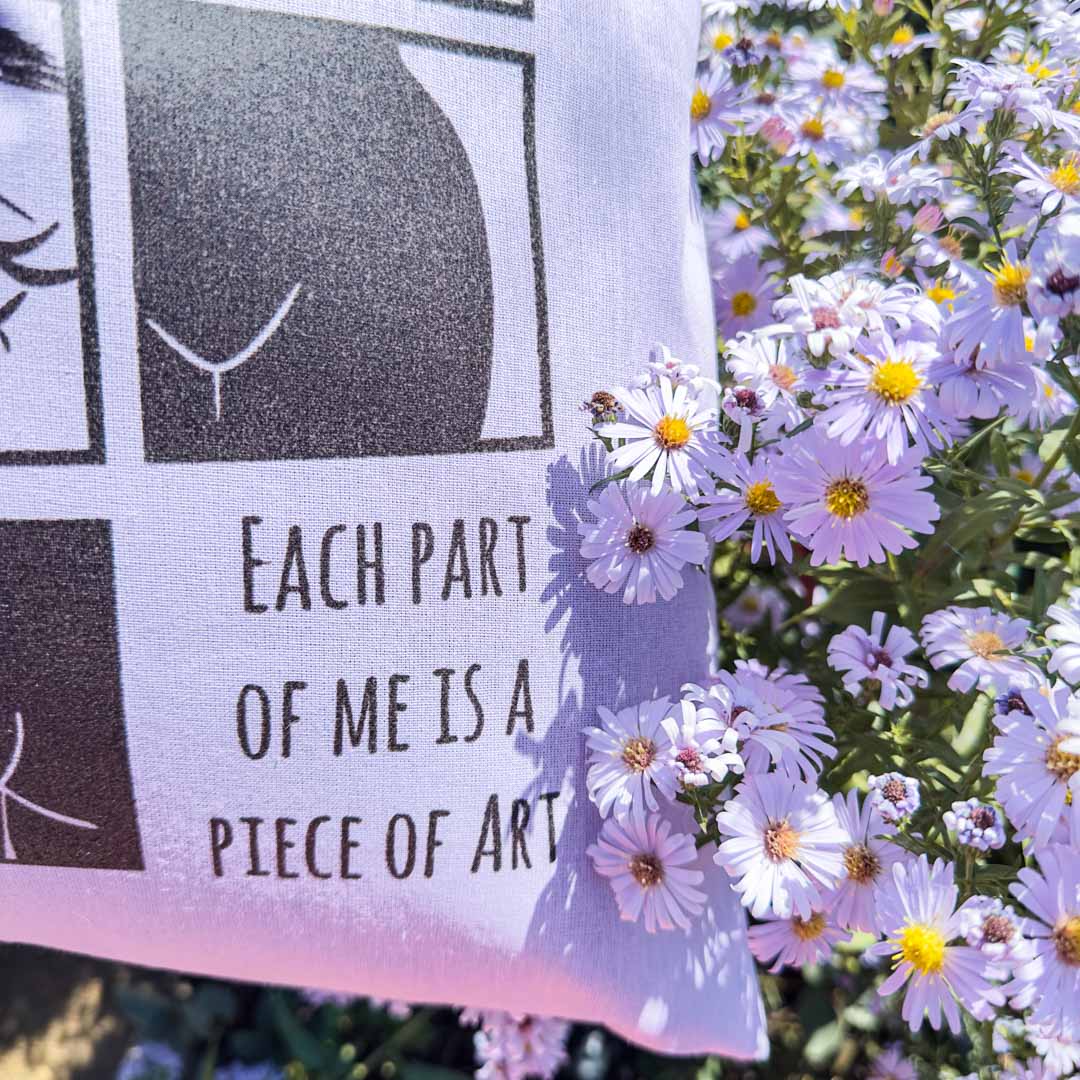 Tote bag Pieces of Me - Sunt Artă